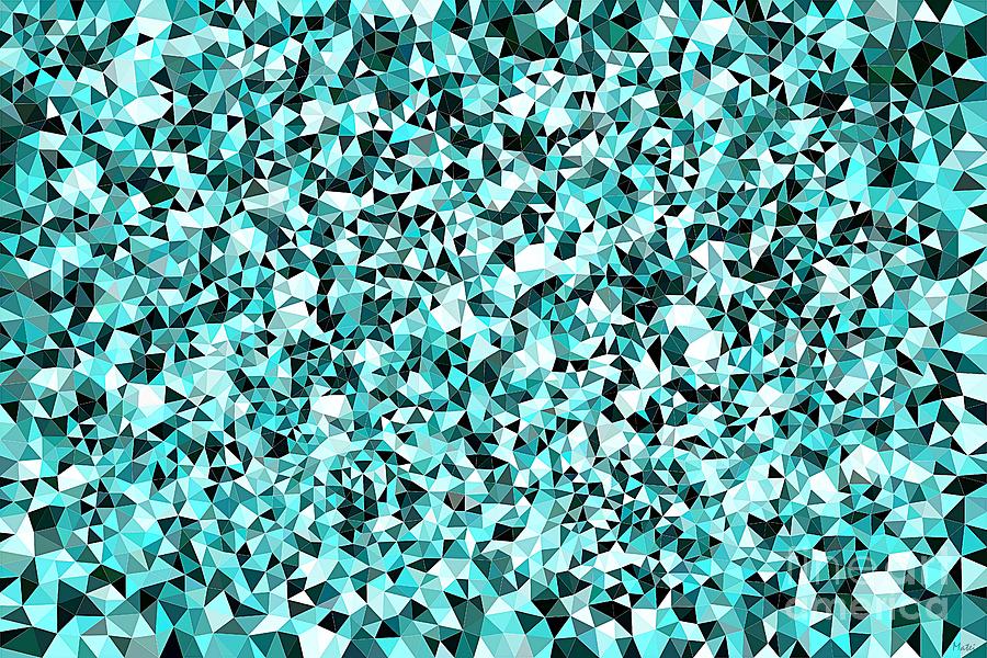 Turquoise Diamonds Abstract Design Digital Art by Ramona Matei