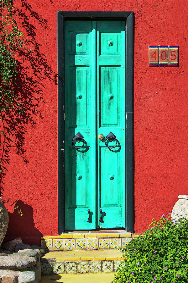 Turquoise Door Photograph by Barbara Manis