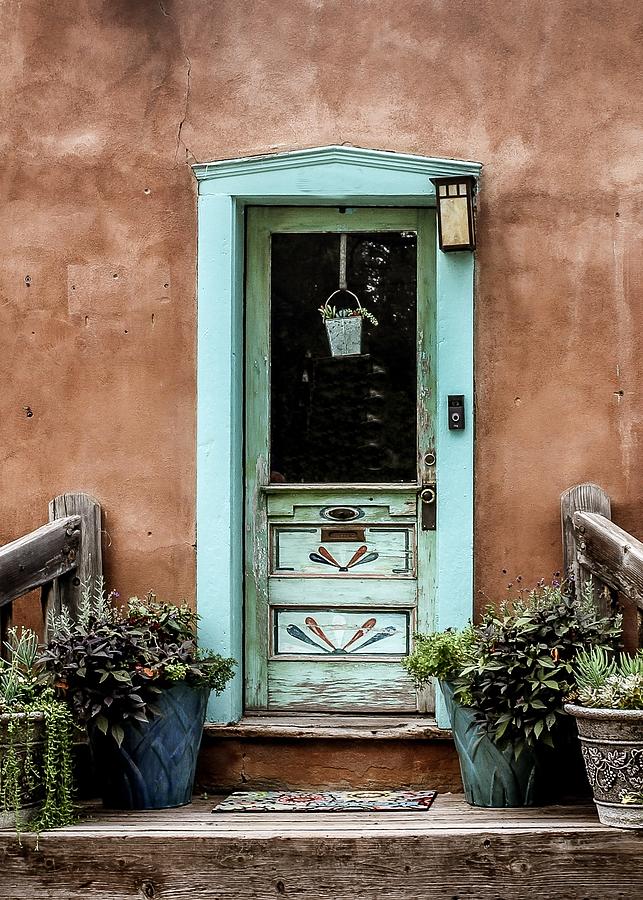 Turquoise Door Photograph by Mary Pille