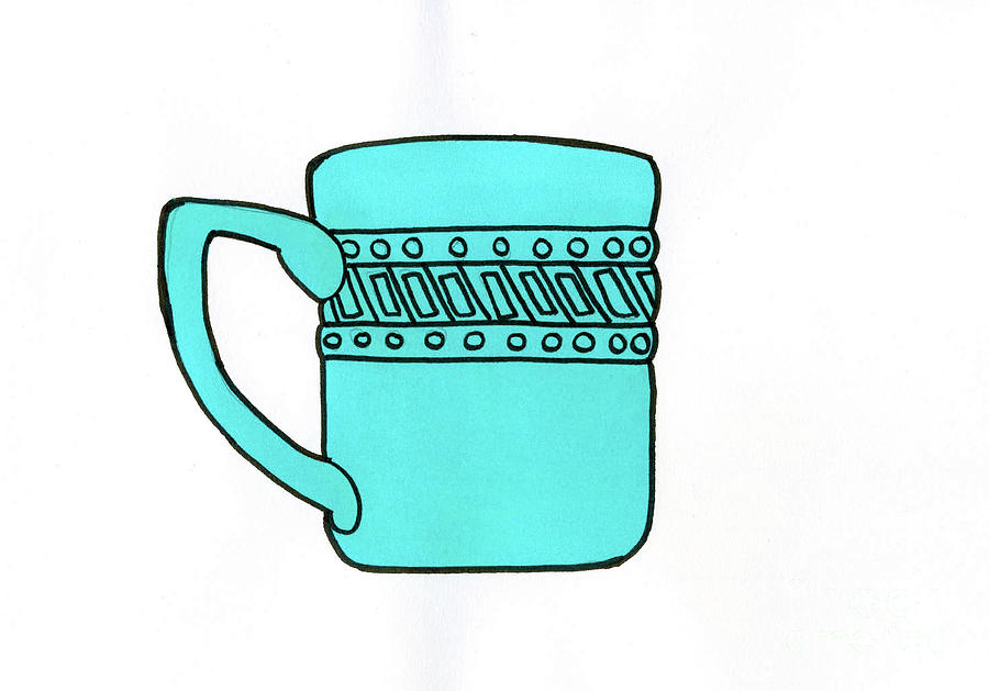 Turquoise Mug Painting by Norma Appleton