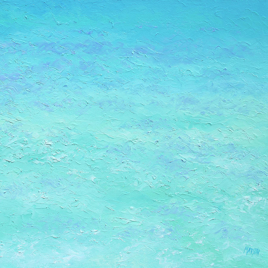 Turquoise ocean 2, abstract ocean Painting by Jan Matson