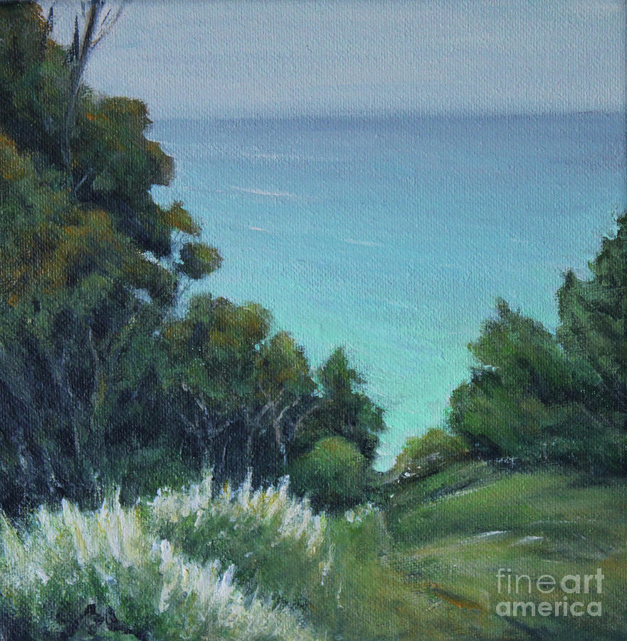Turquoise Retreat Painting by Jane See