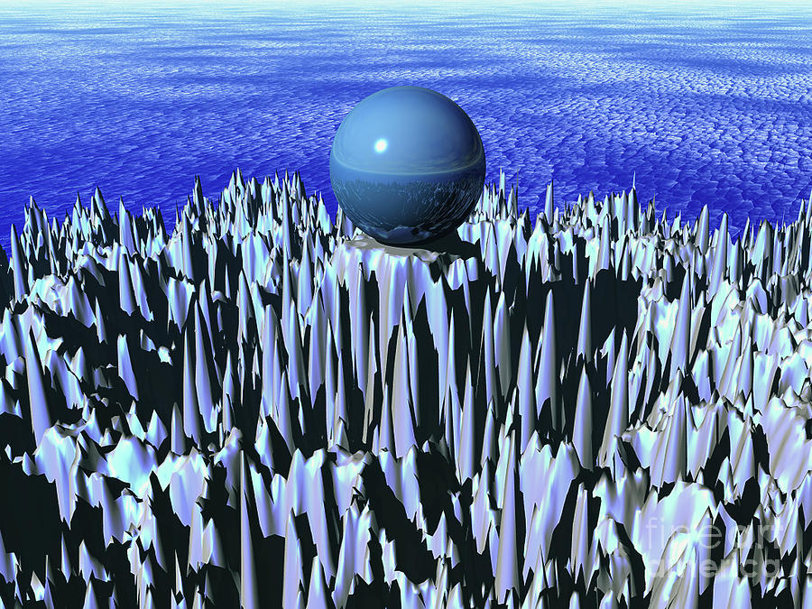 Turquoise Sphere Digital Art by Phil Perkins