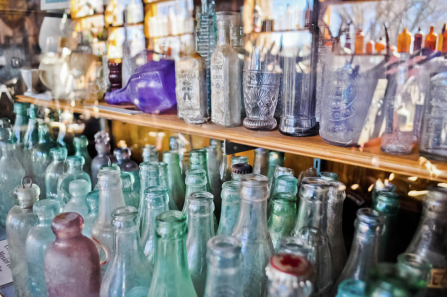 Turquoise Trail Bottle Collection Photograph by Kyle Hanson