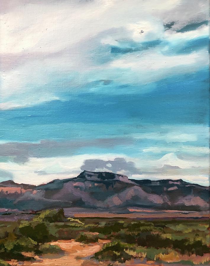 Turquoise Vista Painting by Rebecca Jacob
