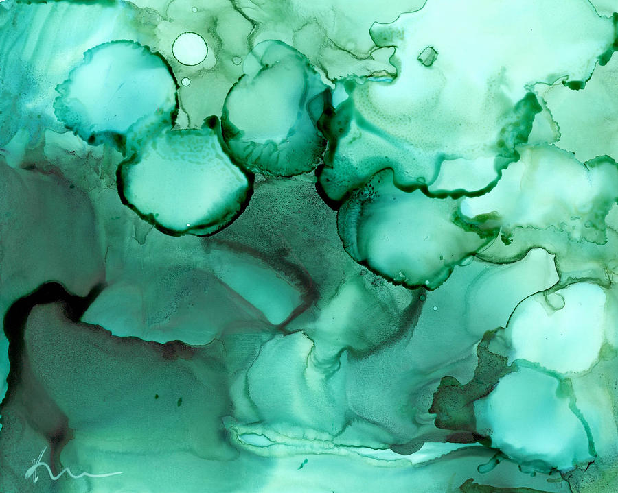 Turquoise Wash Painting by Katrina Nixon