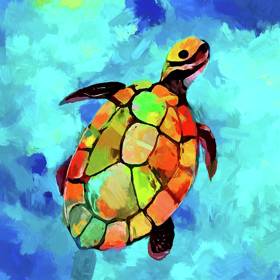 Turtle 3 Painting by Chris Butler