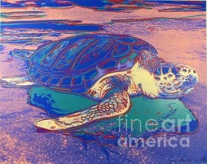 Turtle Mixed Media - Turtle by Andy Warhol
