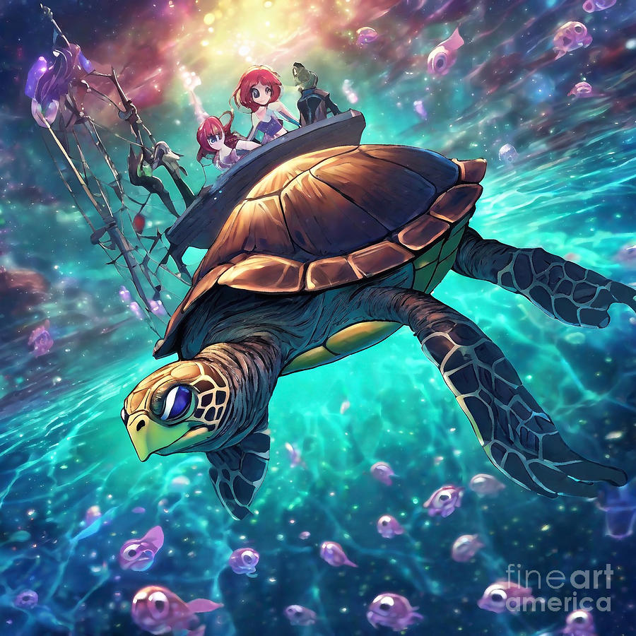 Turtle As Ariels Ship The Princes Ship Drawing