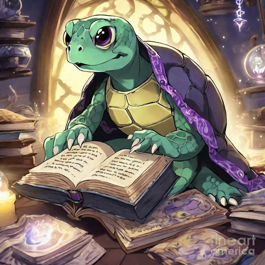 Turtle As Belles Book Of Spells Drawing