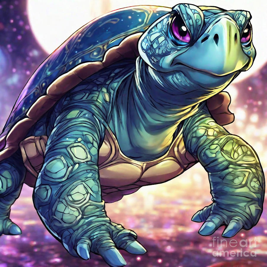 Turtle As Genie From Aladdin Drawing