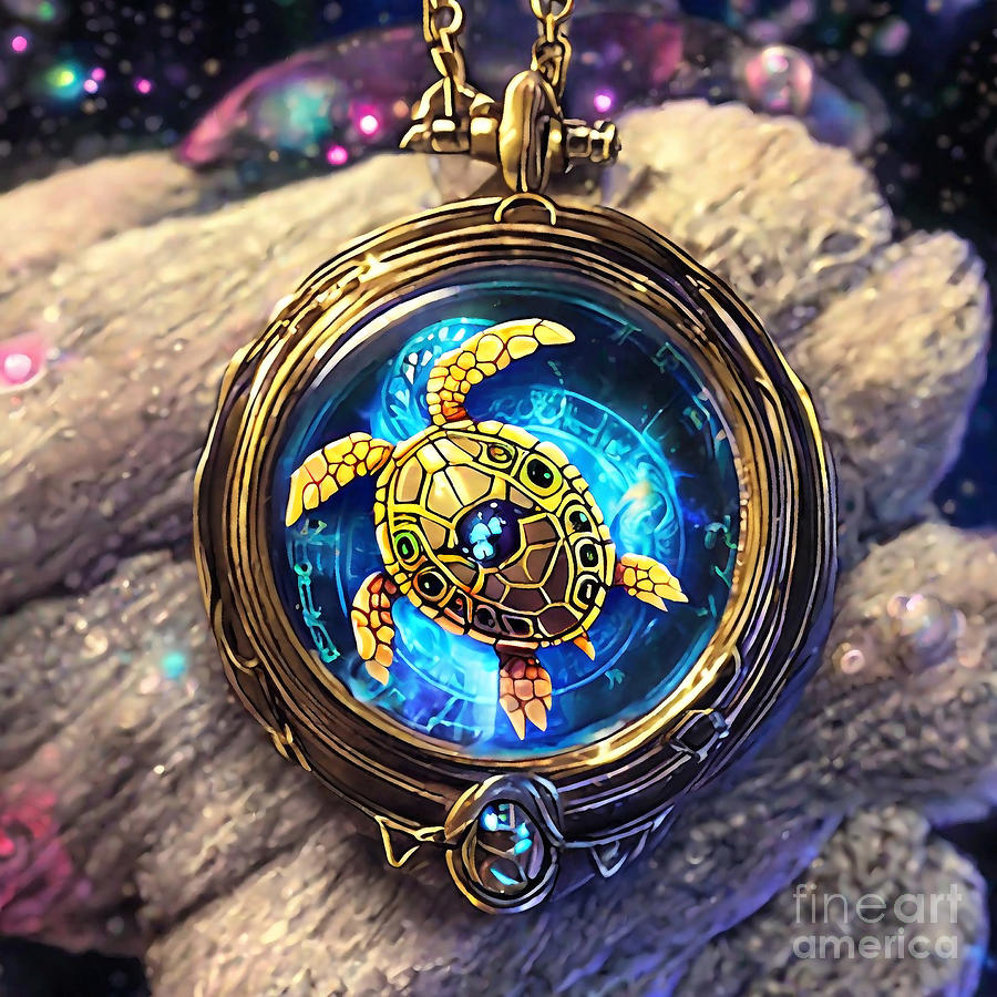 Turtle As Hermiones Time-turner Necklace Drawing