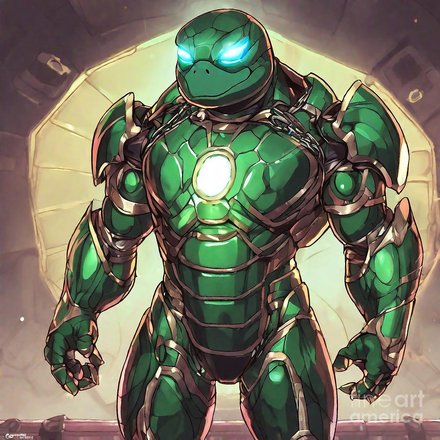 Turtle As Iron Mans Suit Of Armor Drawing