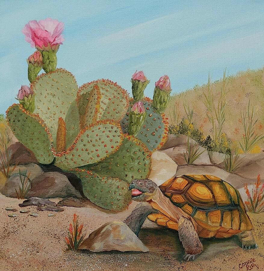 Turtle Bite Painting by Connie Rish