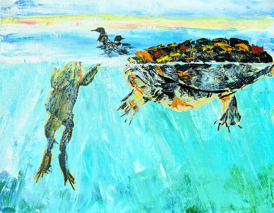 Turtle Island Painting by Echoing Multiverse