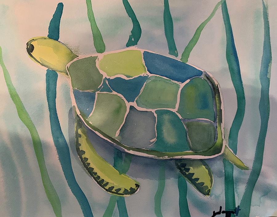 Turtle Painting by Janet Doggett