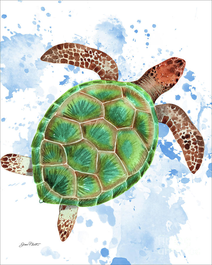 Turtle Love A Painting by Jean Plout