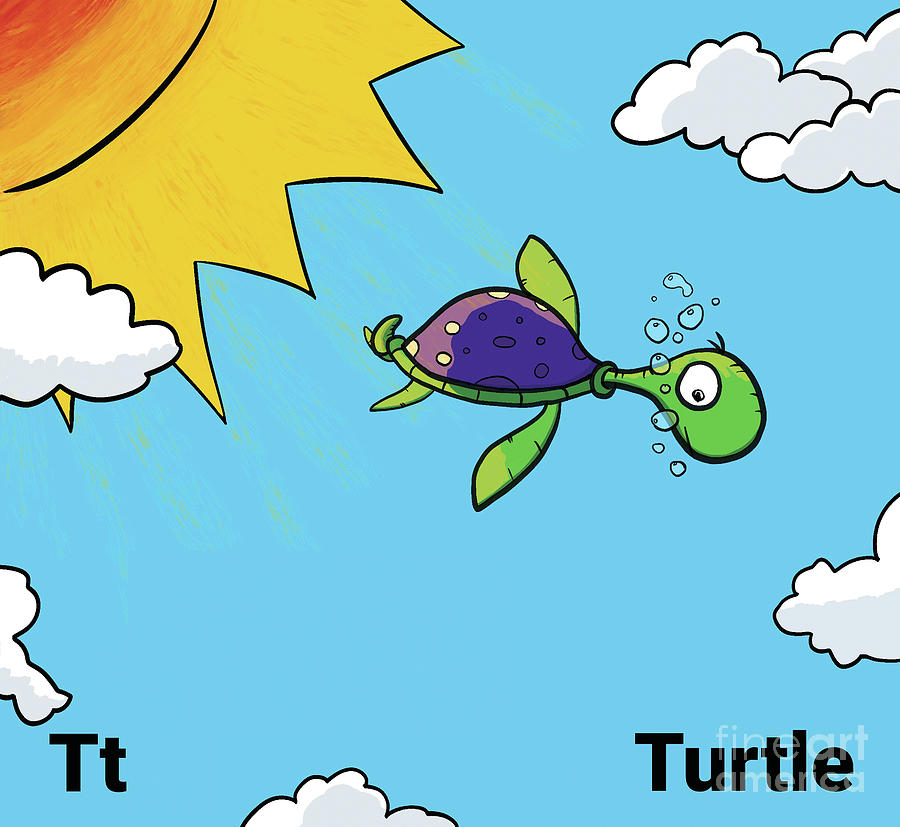 Turtle Nursery Art Drawing