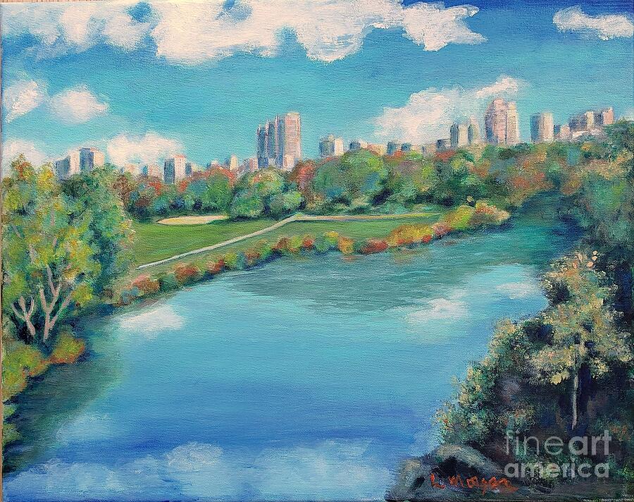 Turtle Pond In Central Park Ny Painting