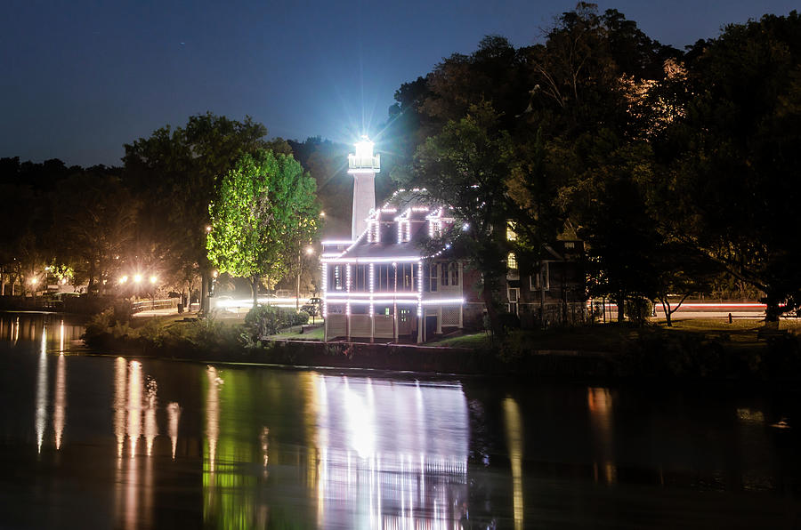 Turtle Rock Lighthouse - Night on the Schuylkill Photograph by ...