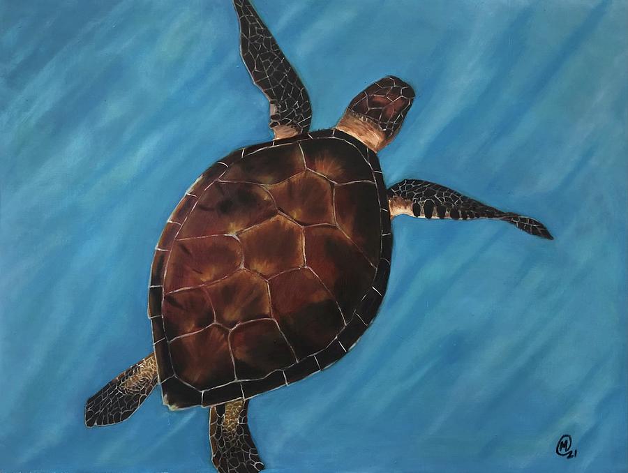 Turtle Silhouette Painting by Michael Clark - Fine Art America