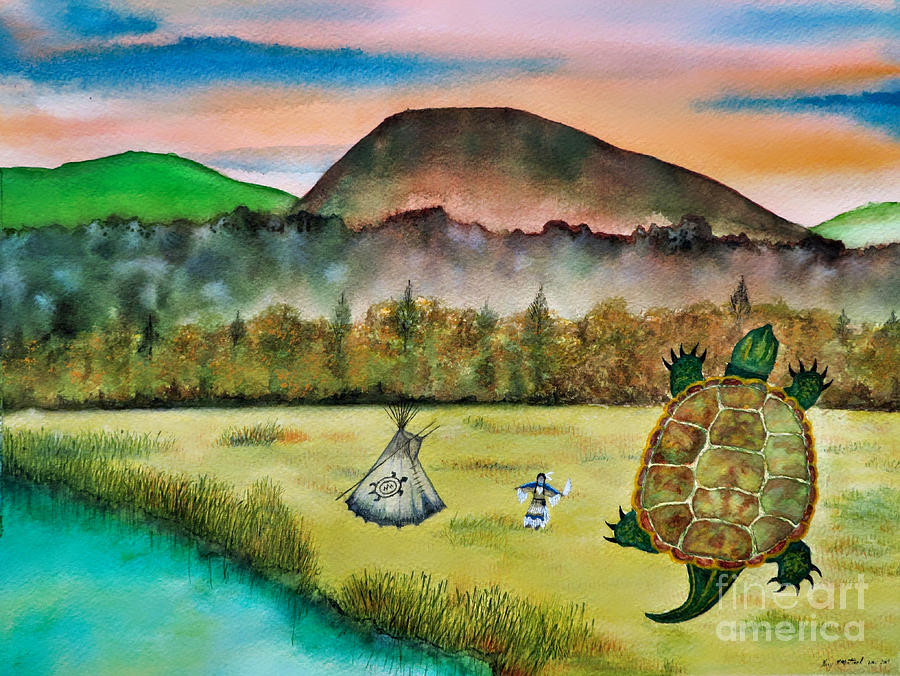 Turtle Painting - Turtle Spirit by Gary Martinek