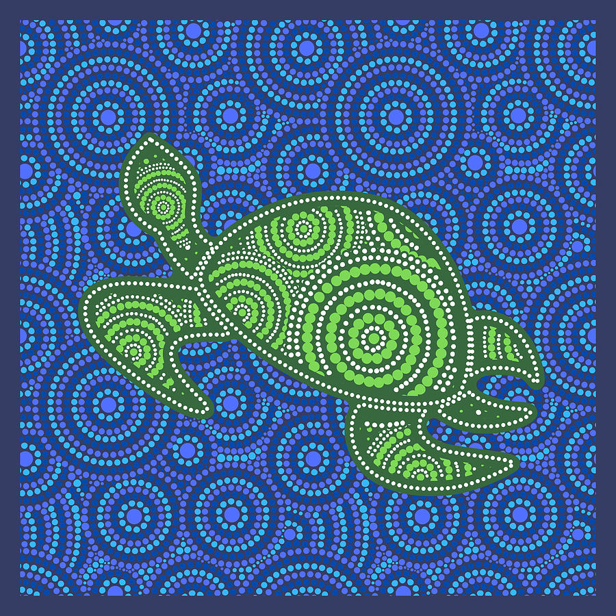 Turtle Swimming In The Sea Painting by World Art Collective