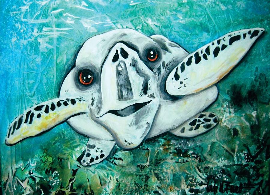 Turtle Talk Painting by Linda Brandt - Fine Art America