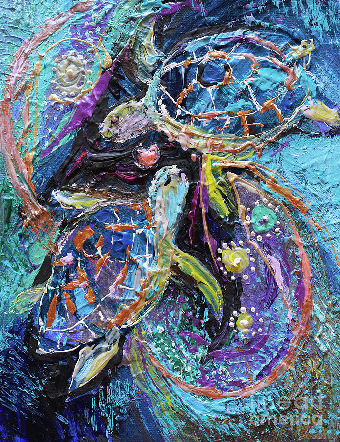 Turtle Tango Painting by Elena Kotliarker - Fine Art America