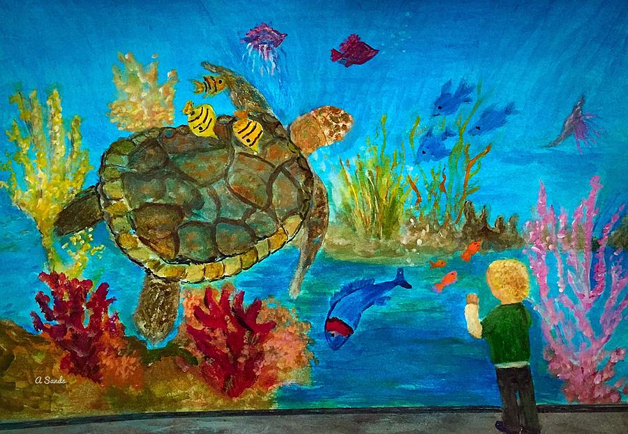 Turtle Watch Painting by Anne Sands