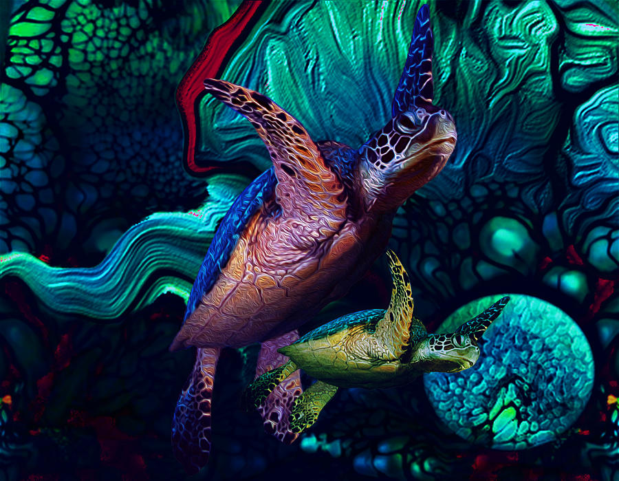 Turtles en Saison 3 Digital Art by Aldane Wynter