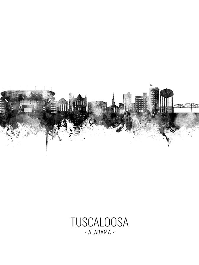 Tuscaloosa Alabama Skyline #86 Digital Art by Michael Tompsett