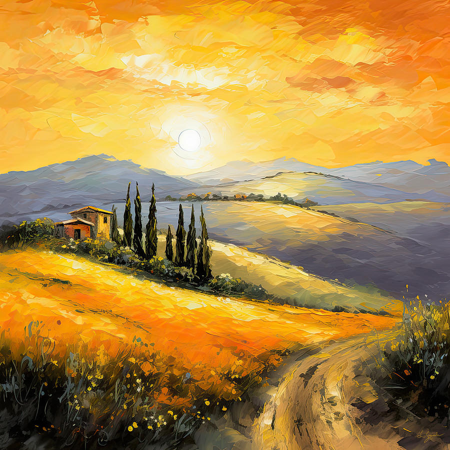 Tuscan Art Paintings Painting by Lourry Legarde