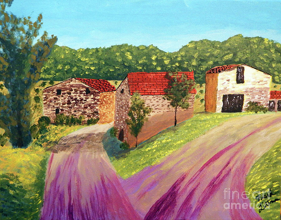 Tuscan Country Village Painting by Frank Littman