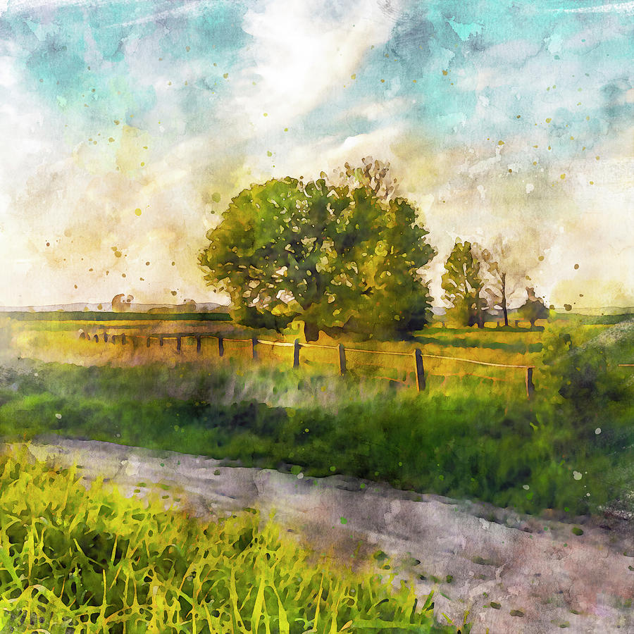 Tuscan Countryside - 01 Painting by AM FineArtPrints