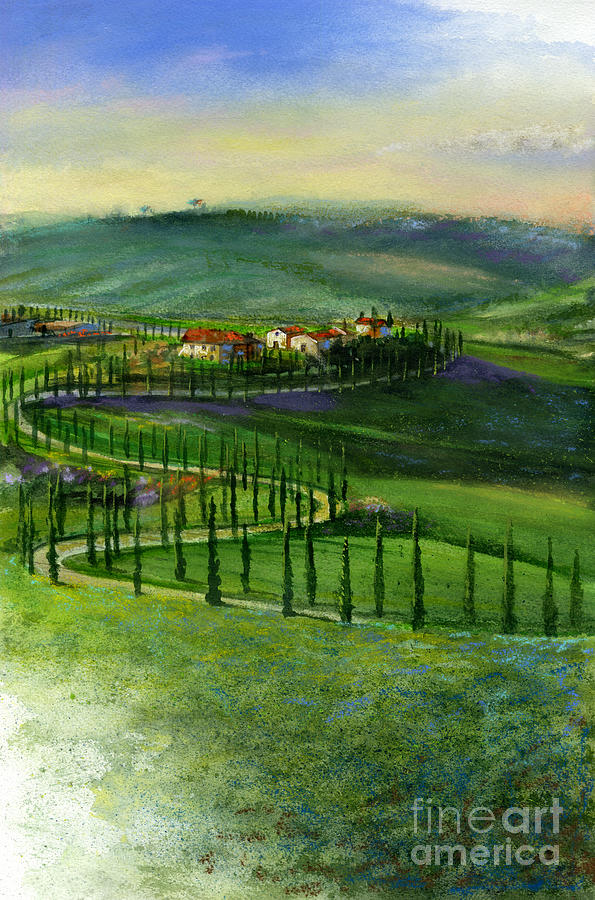 Tuscan Countryside Painting by Andrew King