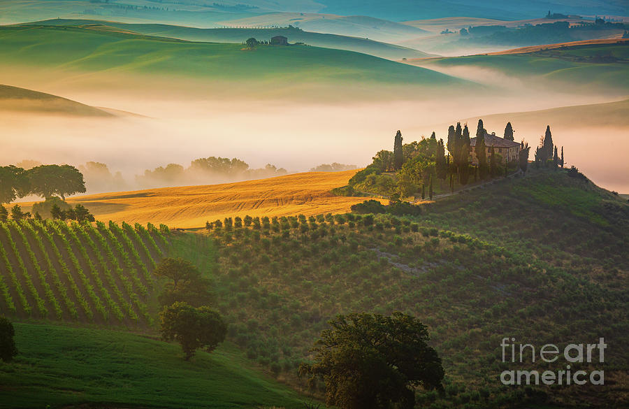Tuscan Dawn Photograph by Inge Johnsson