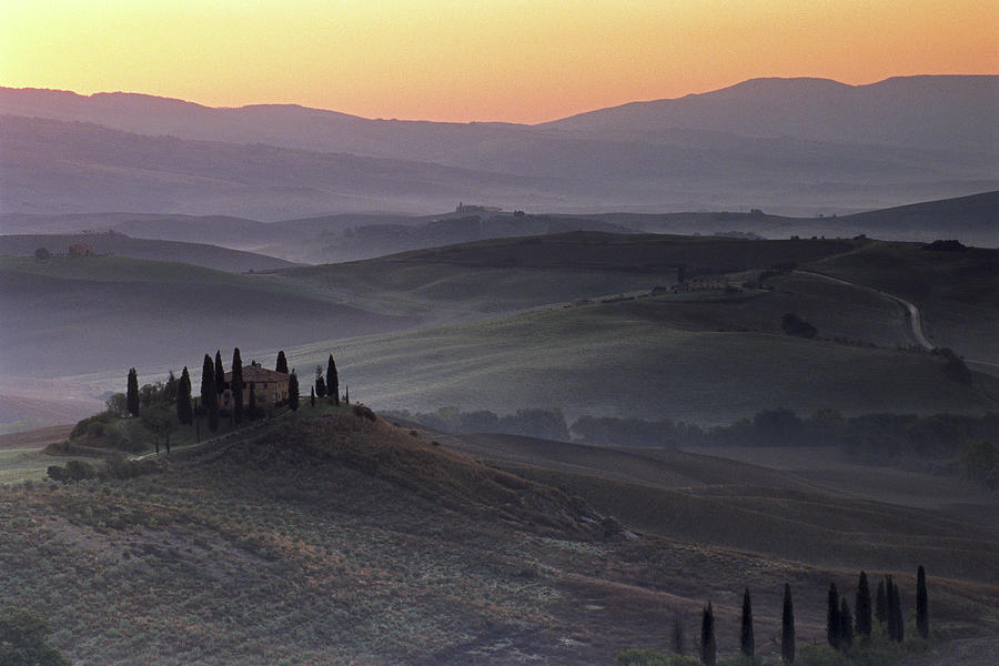 Tuscan Dawn, Italy Photograph by Sarah Howard