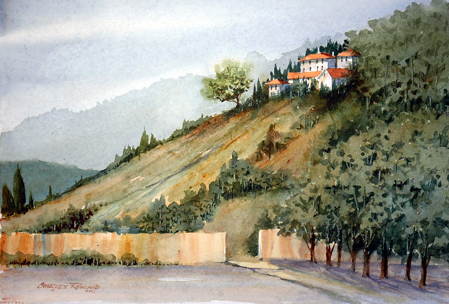 Tuscan Hills Painting by Charles Rowland