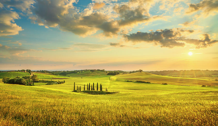 Tuscan Landscape after the Rain Photograph by Stefano Orazzini