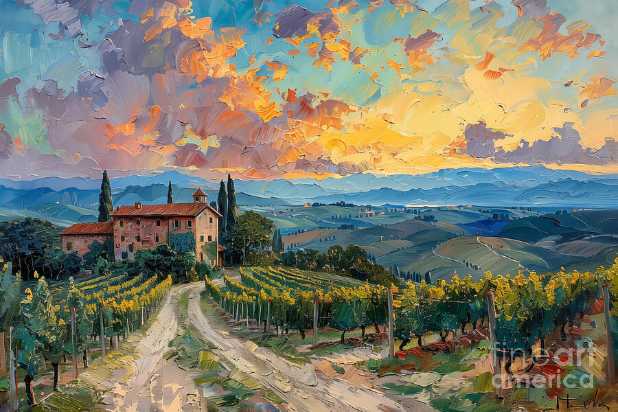 Tuscan Landscape Series 03112024a Digital Art by Carlos Diaz