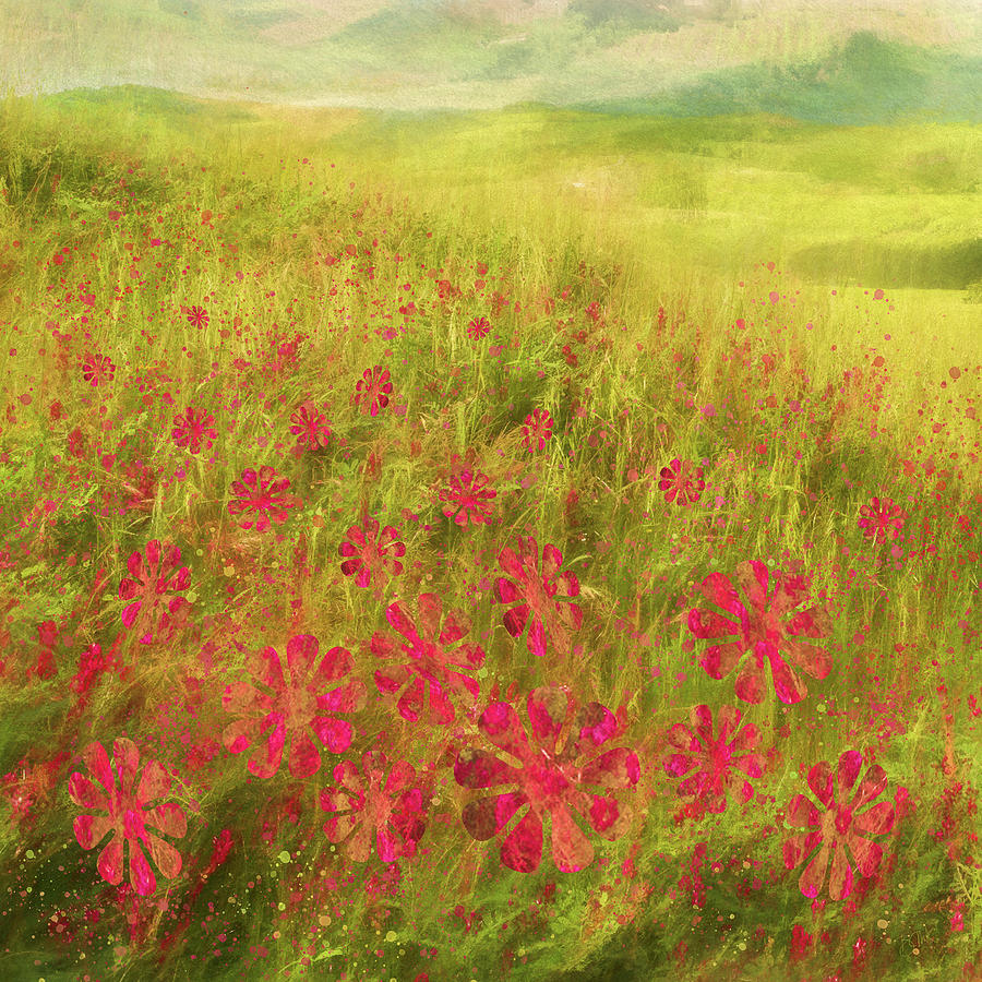 Tuscan Meadow Digital Art by Barbara Mierau-Klein