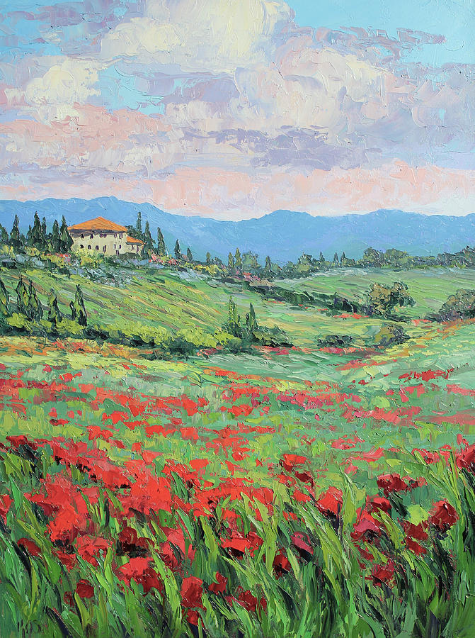 Tuscan Poppies Painting by Kristen Olson Stone - Fine Art America