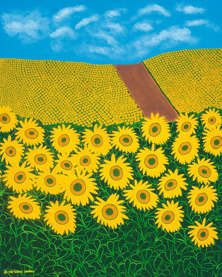Tuscan Sunflowers Painting by Synthia SAINT JAMES