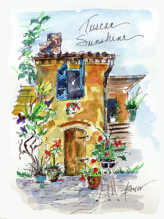 Tuscan Sunshine Painting by Adele Bower