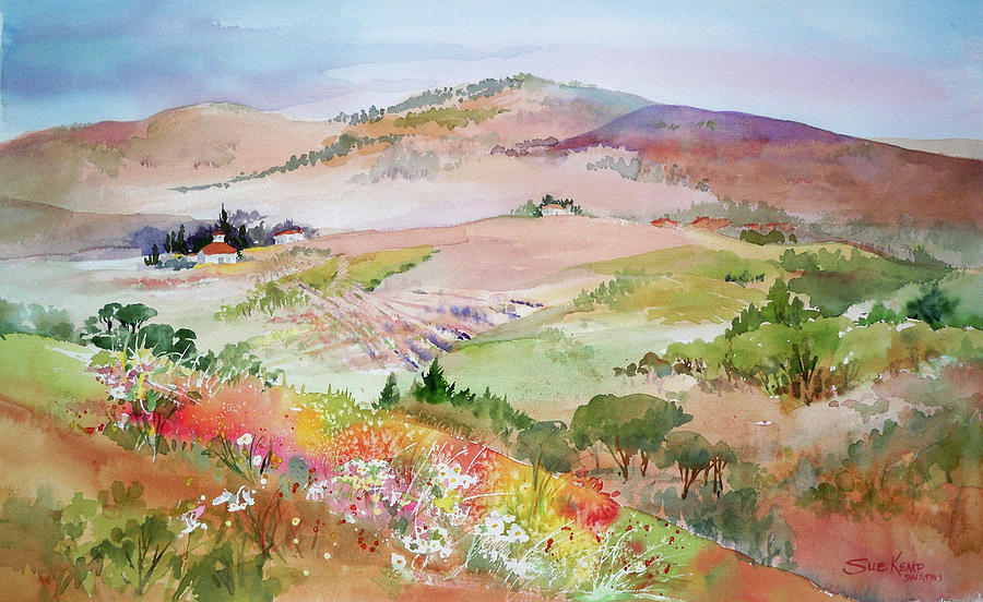 Tuscan Tapestry Painting by Sue Kemp