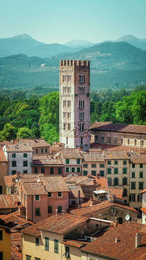 Tuscan Tranquility - Over the Roofs of Lucca, July 2015 Photograph by Benoit Bruchez