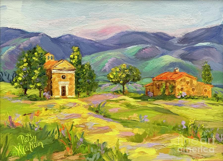 Tuscan  Valley Painting by Patsy Walton