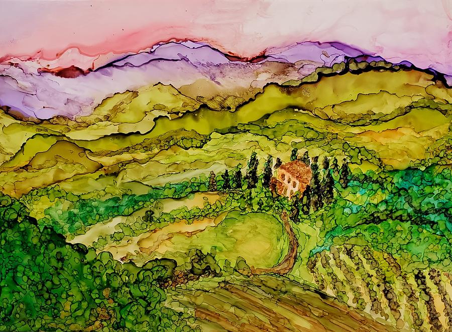 Tuscan Villa Painting by Holly Winn Willner