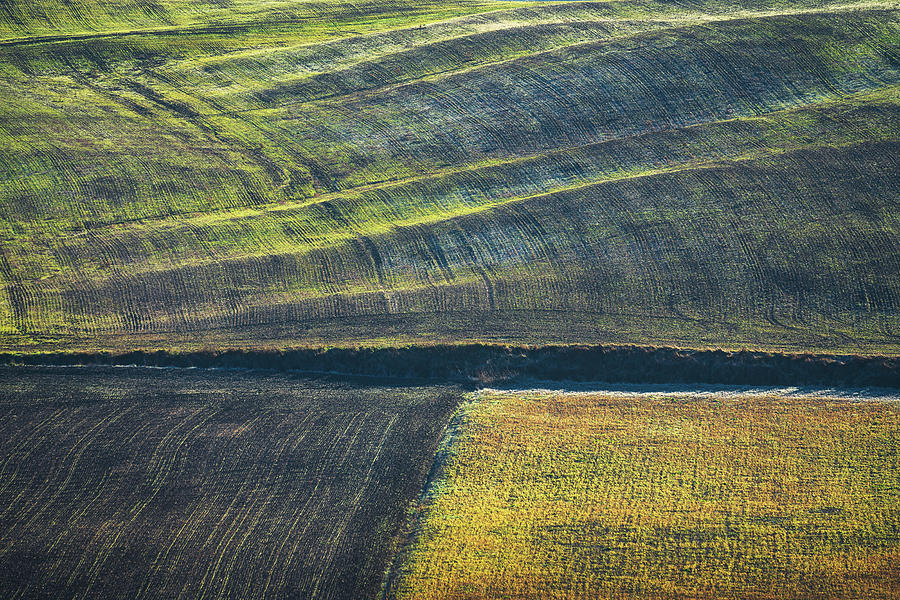 Tuscany abstract landscape, rolling hills in the morning. Italy Photograph by Stefano Orazzini